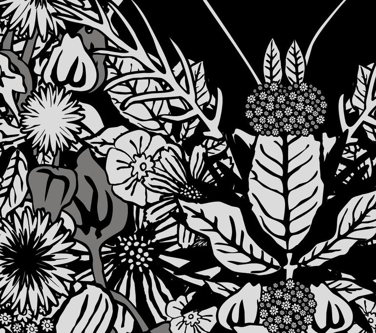 Original Abstract Nature Printmaking by Czar Catstick