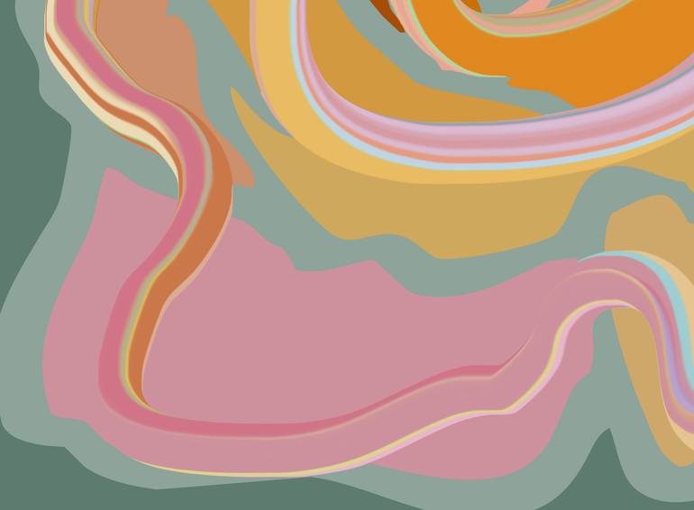 Original Abstract Floral Digital by Czar Catstick