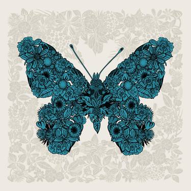Butterfly Blue - Monoprint thumb