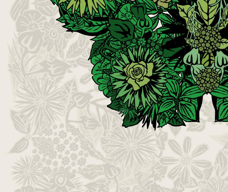 Original Art Deco Nature Printmaking by Czar Catstick