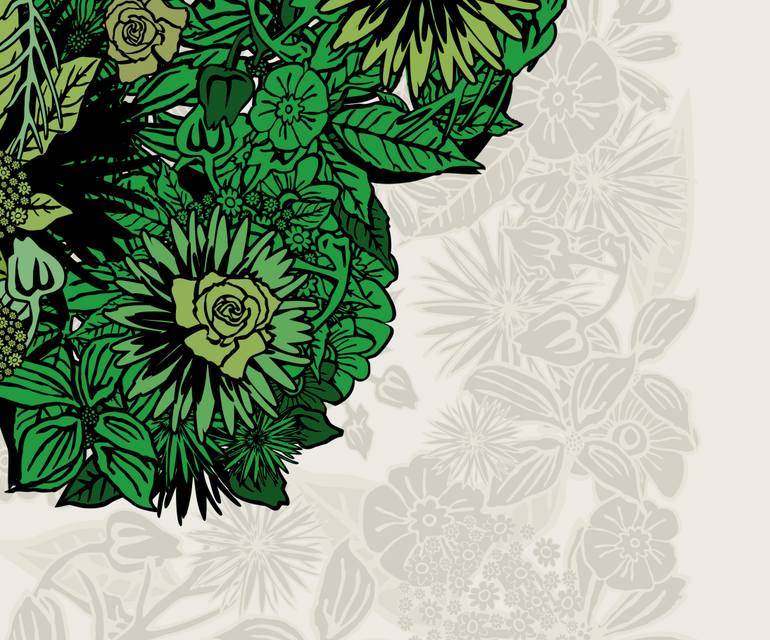 Original Art Deco Nature Printmaking by Czar Catstick