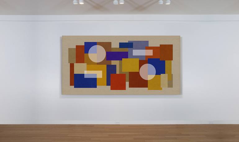 Original Abstract Geometric Mixed Media by Czar Catstick