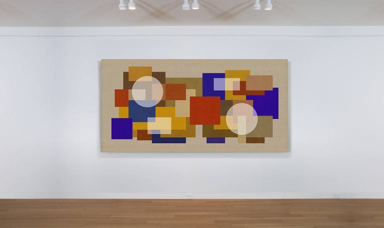 Original Abstract Geometric Mixed Media by Czar Catstick