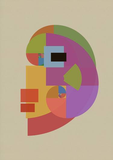 Original Cubism Abstract Mixed Media by Czar Catstick