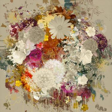 Print of Abstract Expressionism Floral Digital by Czar Catstick