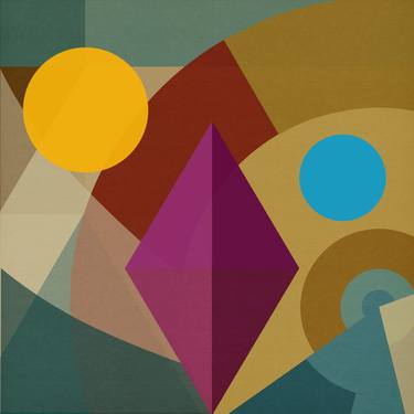 Print of Geometric Digital by Czar Catstick