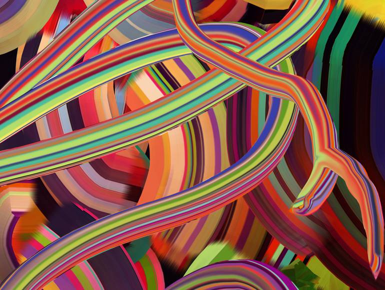 Original Art Deco Abstract Digital by Czar Catstick