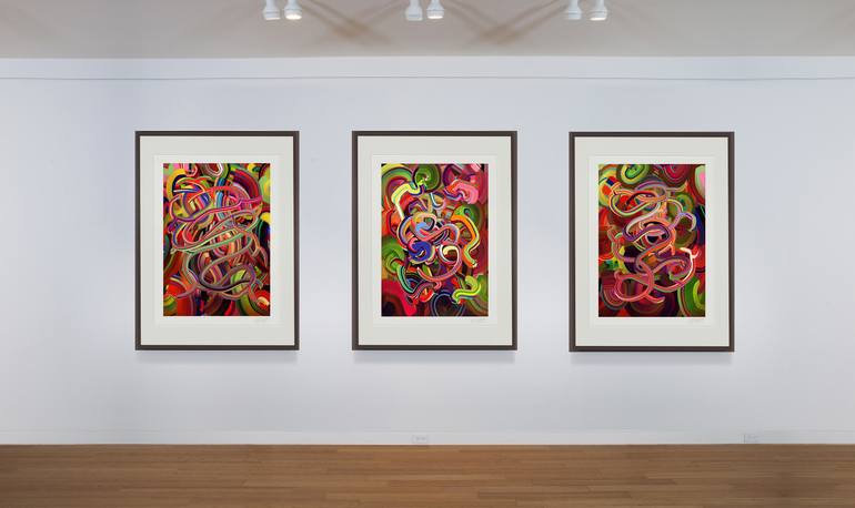 Original Art Deco Abstract Digital by Czar Catstick