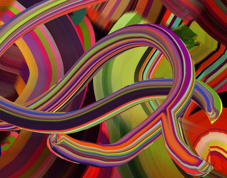 Original Art Deco Abstract Digital by Czar Catstick