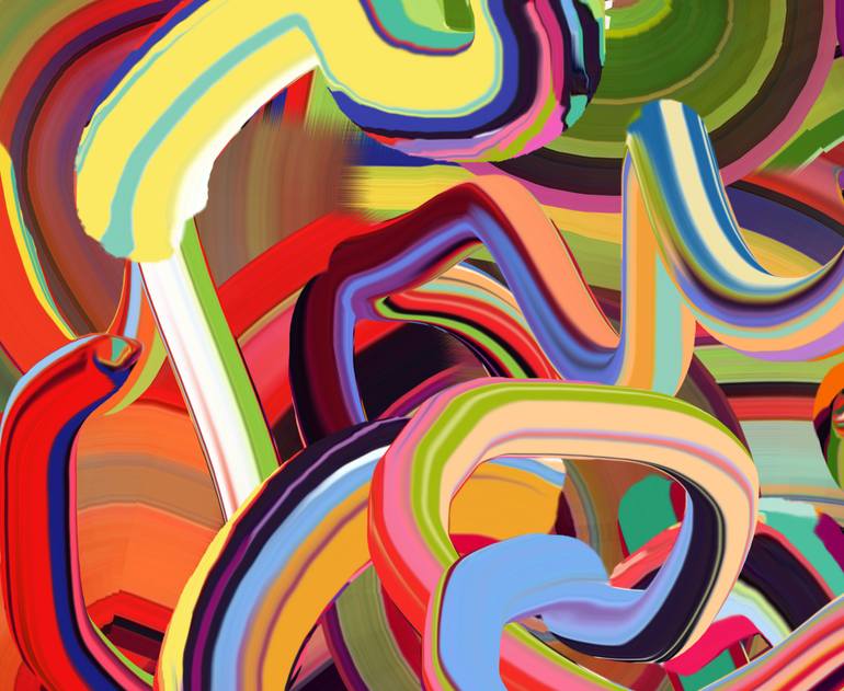 Original Abstract Expressionism Abstract Digital by Czar Catstick