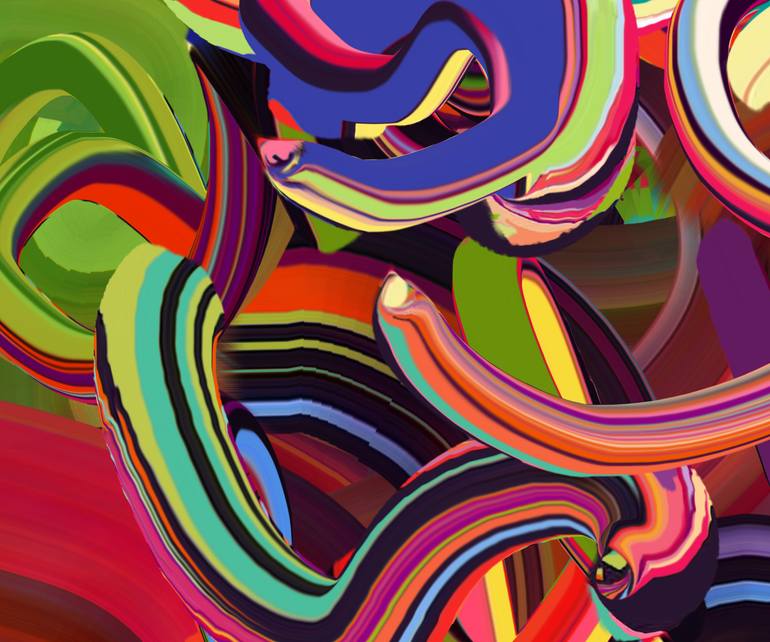 Original Abstract Expressionism Abstract Digital by Czar Catstick