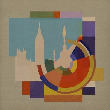 Print of Art Deco Cities Mixed Media by Czar Catstick