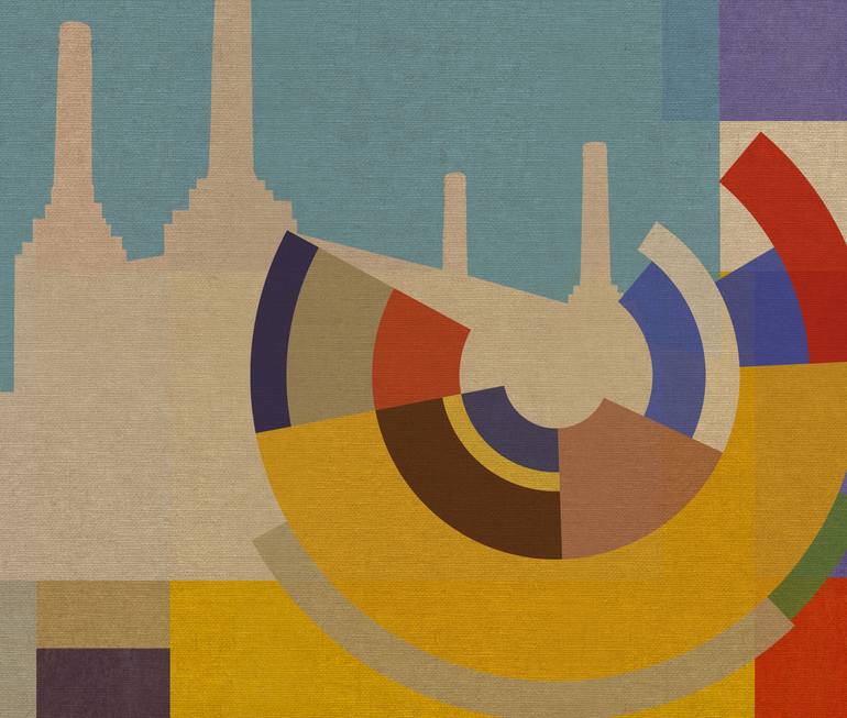 Original Abstract Cities Digital by Czar Catstick