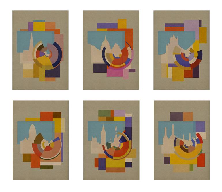 Original Abstract Cities Digital by Czar Catstick