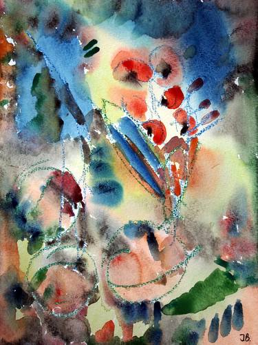 Print of Abstract Floral Paintings by Johannes Beilharz