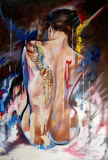 Original Abstract Expressionism Nude Paintings by carlos cardona