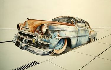 Original Fine Art Automobile Paintings by carlos cardona