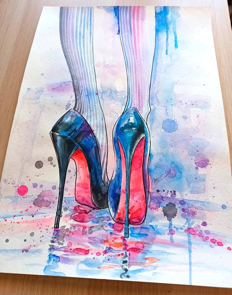 Original Abstract Expressionism Women Painting by Nevena Petrova