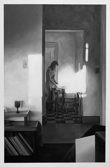 Original Figurative Interiors Paintings by Cathrine Hancher