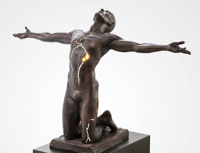 Original Figurative Nude Sculpture by Paige Bradley