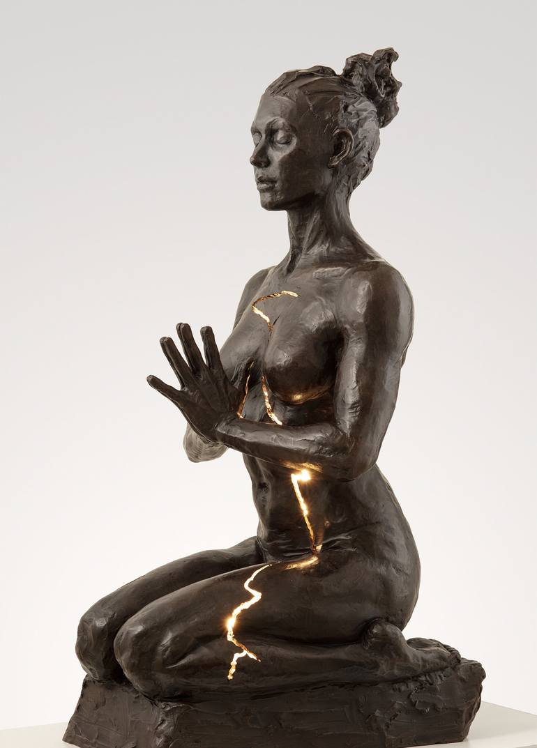 Original Figurative Nude Sculpture by Paige Bradley