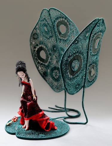 Original Folk Women Sculpture by Zora Yin