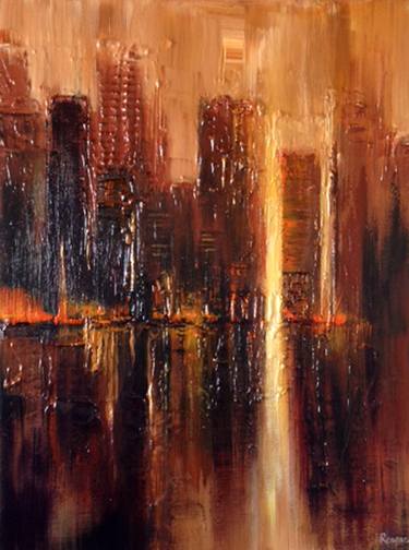 Print of Abstract Cities Paintings by Tracey Rowan