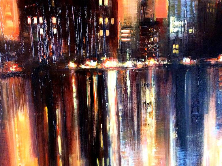 Original Abstract Cities Painting by Tracey Rowan