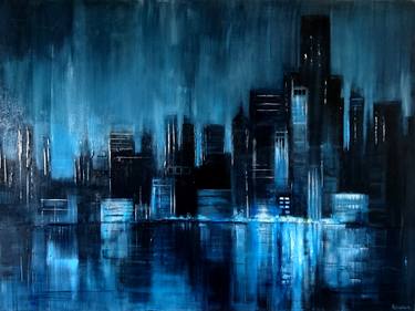 Print of Abstract Cities Paintings by Tracey Rowan