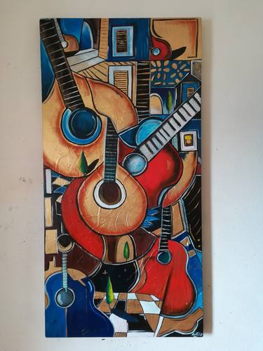 Print of Figurative Music Paintings by Bruno Netto