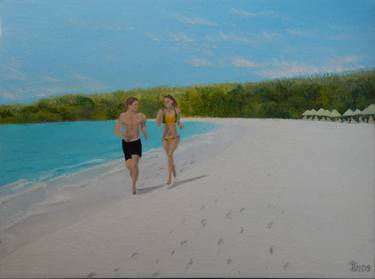 Original Realism Beach Paintings by Dmytro Larionov