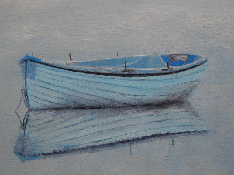 Original Boat Painting by Dmytro Larionov