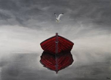 Original Photorealism Boat Paintings by Dmytro Larionov