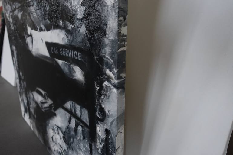 Original Art Deco Automobile Painting by Masha Krivopishina