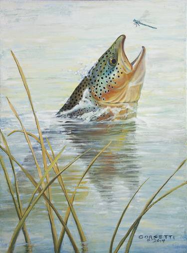 Print of Fine Art Fish Paintings by rob corsetti
