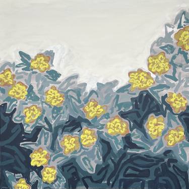 Original Abstract Floral Paintings by Julia Blake