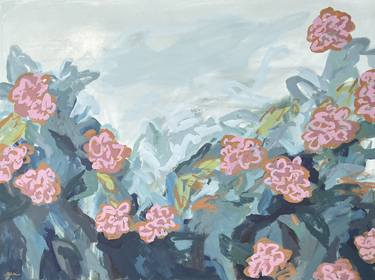 Original Abstract Floral Paintings by Julia Blake