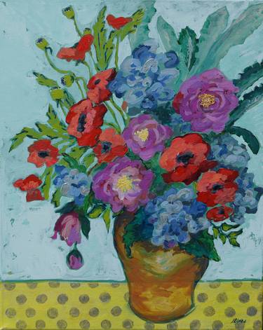 Print of Fine Art Floral Paintings by Julia Blake