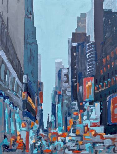 Print of Abstract Cities Paintings by Julia Blake