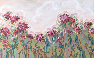 Original Abstract Floral Paintings by Julia Blake