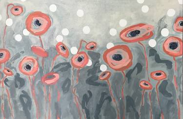 Print of Abstract Expressionism Floral Paintings by Julia Blake