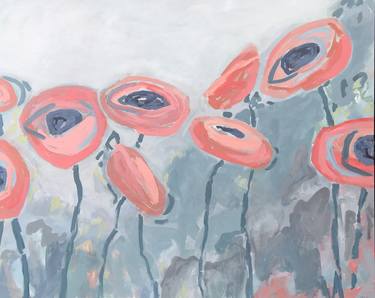 Print of Abstract Floral Paintings by Julia Blake