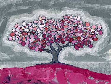 Print of Abstract Tree Paintings by Julia Blake