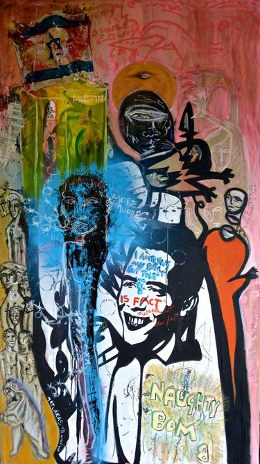 Original Street Art Political Paintings by Riccardo Matlakas