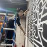 During installation of Solo Exhibition in Vietnam