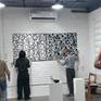 During Installation of Solo Exhibition in Vietnam