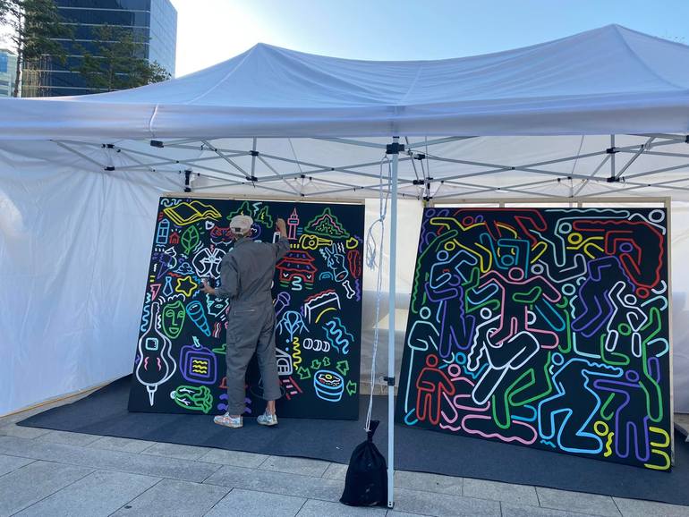 Original Street Art Graffiti Painting by Riccardo Matlakas