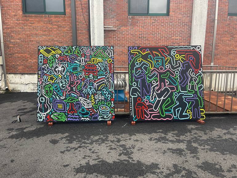 Original Street Art Graffiti Painting by Riccardo Matlakas