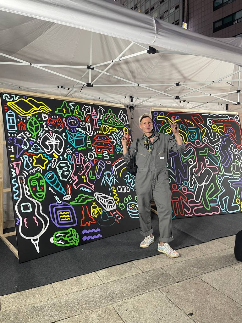 Original Street Art Graffiti Painting by Riccardo Matlakas