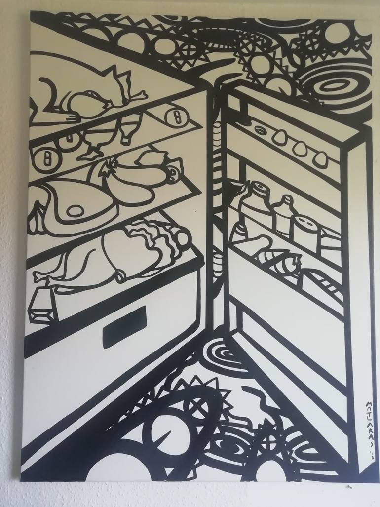 Original Conceptual Family Painting by Riccardo Matlakas